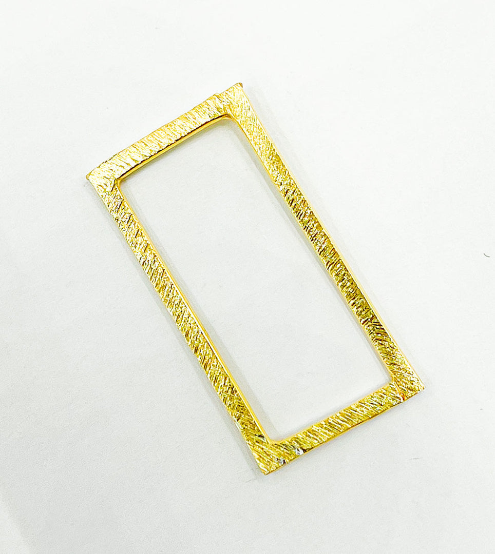 Gold Plated 925 Sterling Silver Rectangular Shape. RS1