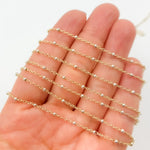 Load image into Gallery viewer, XM/S1322E/11S. 14k Gold Filled Cable with Sterling Silver Beads Satellite Chain