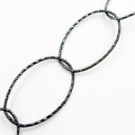 Load image into Gallery viewer, Y26BR. Sterling Silver Black Rhodium Diamond Cut Oval
