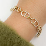 Load image into Gallery viewer, BFN60703. 14K Solid Gold Diamond Bracelet