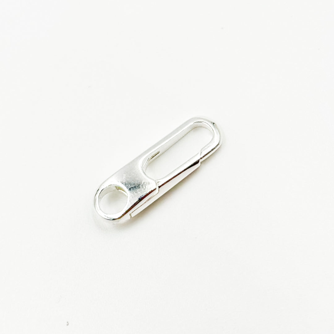 1356SS. 15MM White Sterling Silver Oval Clasp