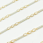 Load image into Gallery viewer, 1653CTT.  Gold Filled and Sterling Silver Long and Short Link Chain
