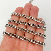 Oxidized Sterling Silver Curb Chain
