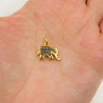 Load image into Gallery viewer, DC094. Diamond &amp; Sterling Silver Elephant Charm
