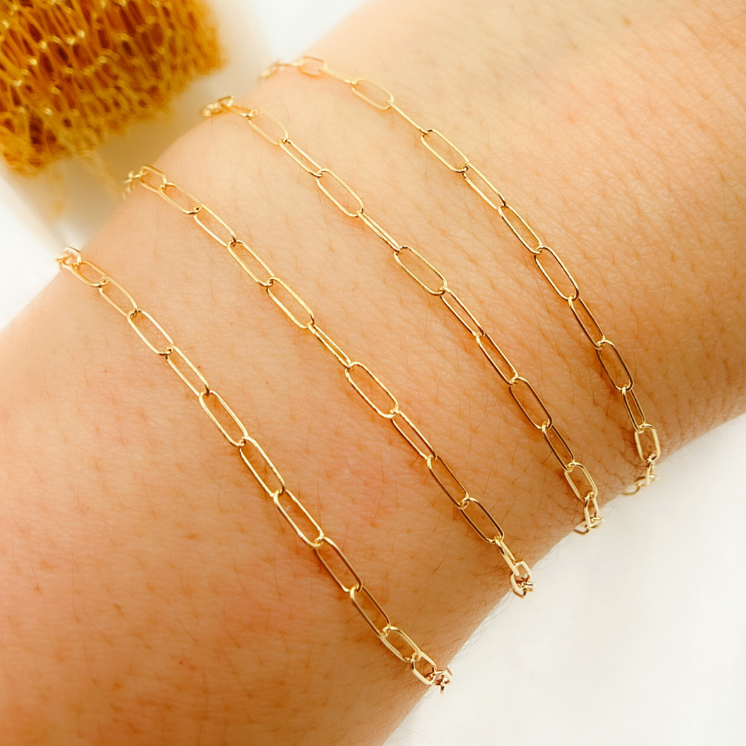 1606GF. 14k Gold Filled Smooth Paperclip Chain