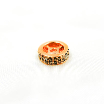 DC584. Diamond Sterling Silver Spacer Bead