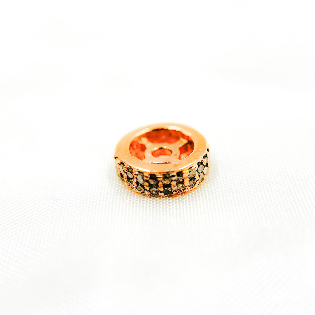 DC584. Diamond & Sterling Silver Spacer Bead