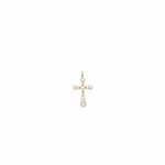 Load image into Gallery viewer, PN423271Y14DI1. 14K Solid Gold Cross Diamond Charm