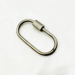 Load image into Gallery viewer, DC605M. Sterling Silver Matte Oval Screw Clasp
