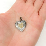 Load image into Gallery viewer, DP816. Diamond Sterling Silver Heart Pendant
