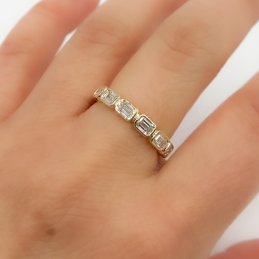 RAJ02417. 14K Solid Yellow Gold Diamond Band Ring