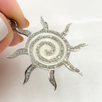 Load image into Gallery viewer, DP378A. Diamond Sterling Silver Sun Enamel Pendant
