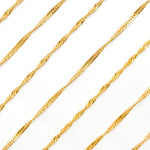 Load image into Gallery viewer, V317GF. 14K Gold Filled Twisted Singapore Unfinished Chain