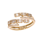 Load image into Gallery viewer, DRN03755. 14K Solid Gold Rows Fancy Diamond Ring