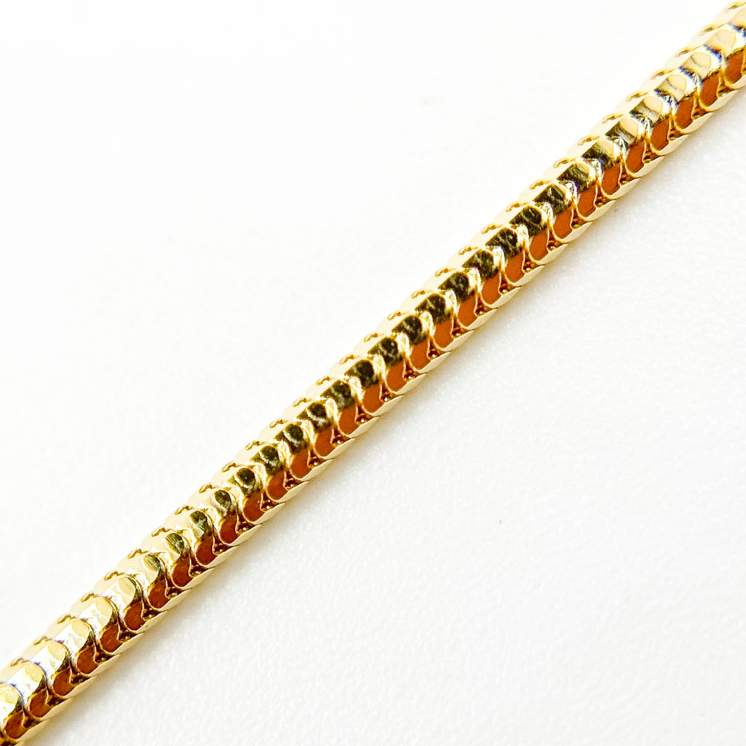 120CCTD. 14k Solid Yellow Gold Snake Necklace