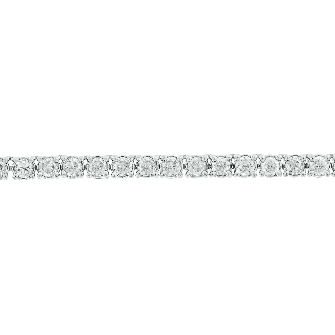 14K Solid Gold Diamond Tennis Choker Necklace. NFS71713