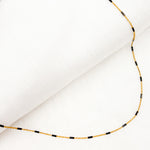 Load image into Gallery viewer, Z9GB2F. Gold Plated and Black Rhodium Sterling Silver Satellite Bars Chain
