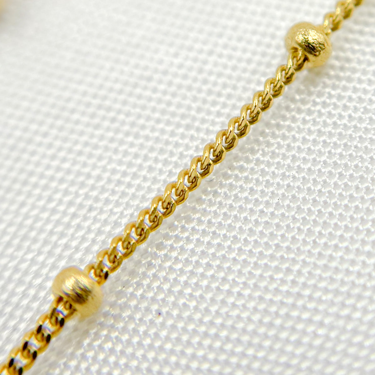 14K Solid Gold Satellite Chain
