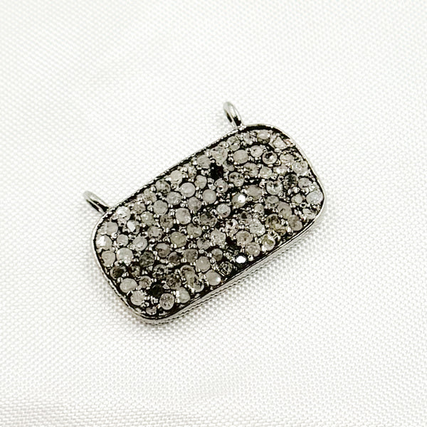 Diamond Sterling Silver Oval Pendants