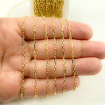 Load image into Gallery viewer, 050FA5CLT5byFt. 14K Solid Yellow Gold Diamond Cut Cable Link Chain
