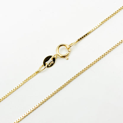 050VED18K. 18K Solid Gold Box Chain