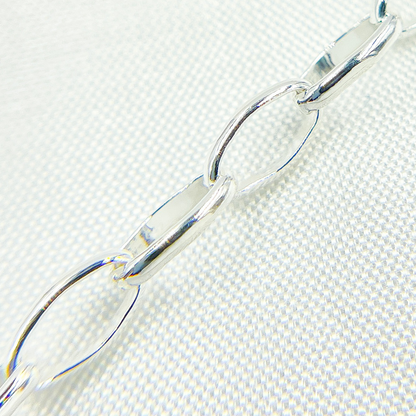 Silver Smooth Oval Link Chain
