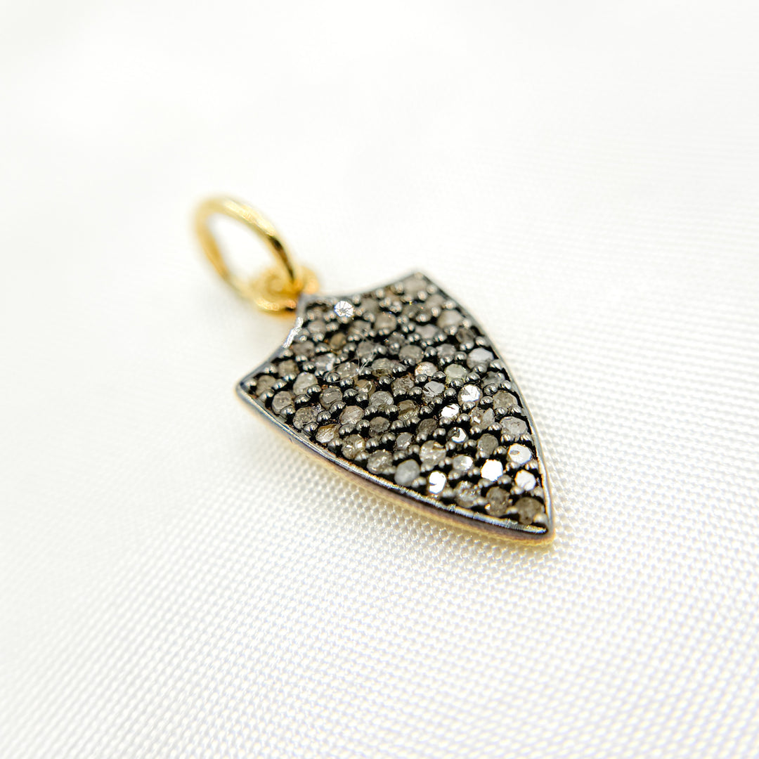 DC880. Diamond Silver Shield Charm