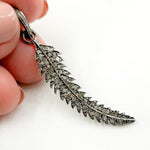 Load image into Gallery viewer, DP088. Diamond Sterling Silver Leaf Pendant

