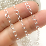 925 Sterling Silver Smooth Oval Link Chain
