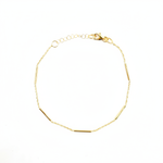 Load image into Gallery viewer, BRSET611. 14k Solid Yellow Gold Bars Link Bracelet