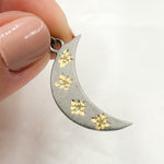 Load image into Gallery viewer, DP598. Diamond Sterling Silver Moon and Stars Pendant
