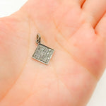 Load image into Gallery viewer, DC251. Diamond Sterling Silver Square Charm
