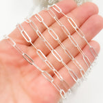 Load image into Gallery viewer, Y80FSS. Sterling Silver Flat Paperclip Link Chain
