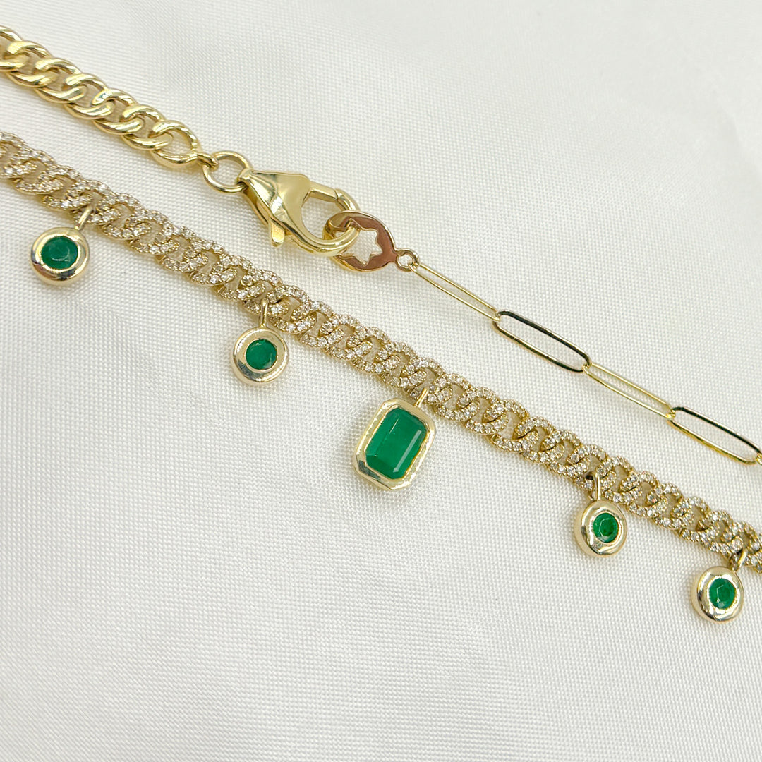 14K Solid Gold Diamond Fancy Necklace. CC400196