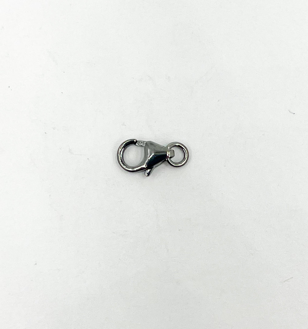 Black Rhodium 925 Sterling Silver 8mm Trigger Clasps. BRTC1