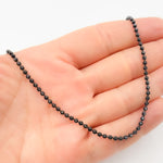 Load image into Gallery viewer, Black Rhodium Sterling Silver Bead Necklacs
