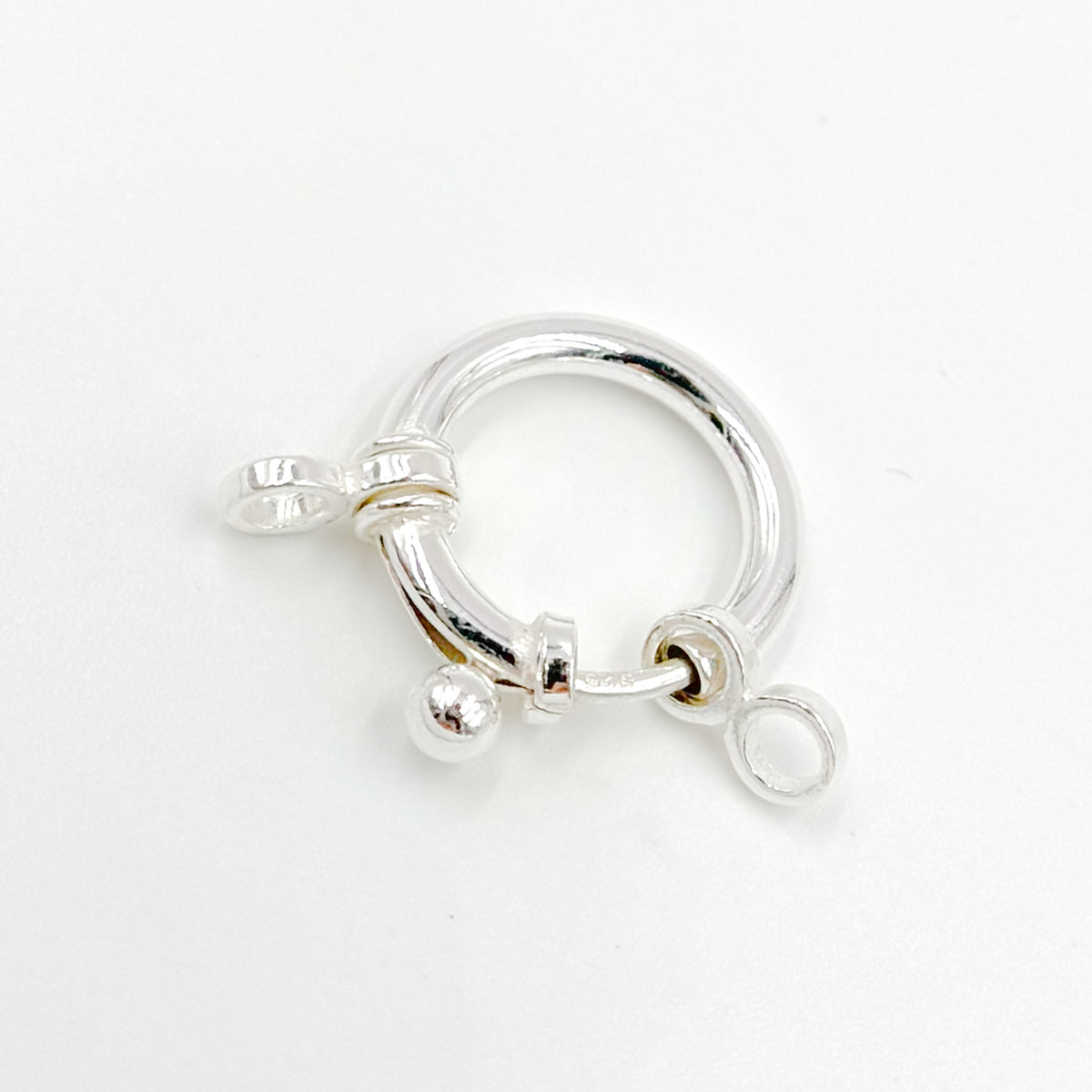 White Sterling Silver Spring Ring