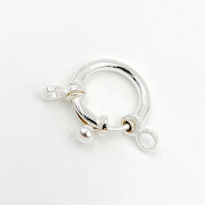 White Sterling Silver Spring Ring