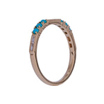 Load image into Gallery viewer, RAB02643TQ. 18K Solid Gold Diamond &amp; Turquoise Ring