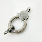 Load image into Gallery viewer, DC638. Diamond &amp; Sterling Silver Pear Shape Trigger Clasp
