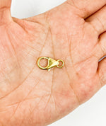 Load image into Gallery viewer, 925 Sterling Silver Gold Plated 15mm Trigger Clasps. GPTC4
