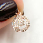 Load image into Gallery viewer, DC591. Diamond Sterling Silver Round Triangle Charm
