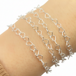 Load image into Gallery viewer, Y113SS. Sterling Silver Heart Link Chain