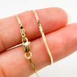 Load image into Gallery viewer, 14k Solid Yellow Gold Herringbone Chain