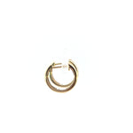 Load image into Gallery viewer, EHE56598. 14K Solid Yellow Gold Diamond Hoop Earrings
