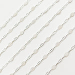 Load image into Gallery viewer, Buy Now Silver White Color Opal Enamel Cable Chains
