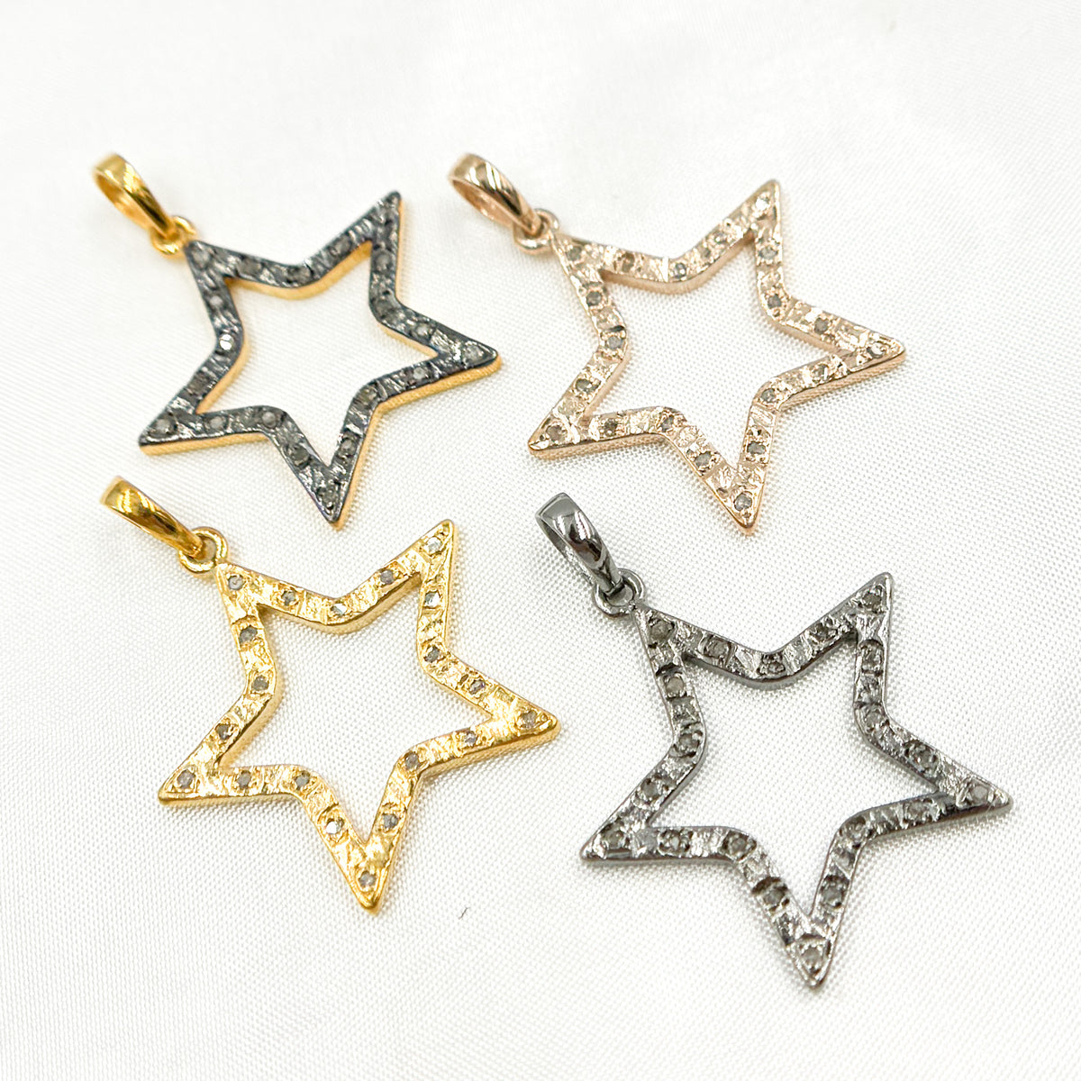 DP370. Diamond Silver Star Pendant