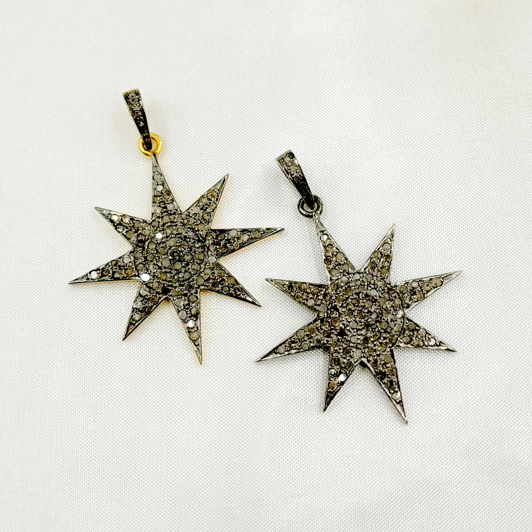 DC395. Diamond & 925 Sterling Silver Star Pendant