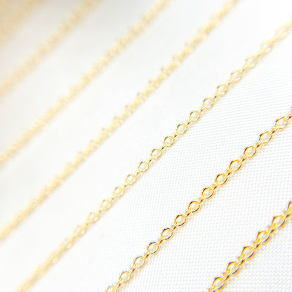 14K Solid Gold Cable Chain