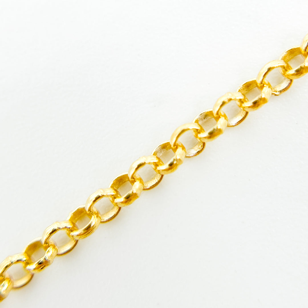 28Necklace. Gold Pated Sterling Silver Rolo Necklace